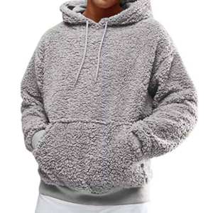 New Arrival Customized <b>Sherpa</b> Fluffy Fleece Breathable Unisex Streetwear <b>Hoodie</b> Sweatshirts Heavyweight Thick Fur Spring - Product Image 1