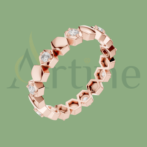 เครื่องประดับแฟชั่นแหวนข้อความที่กำหนดเอง14K - Product Image 1