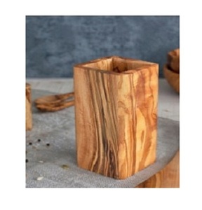Ustensile rectangulaire en bois brun porte-cuillère dessus de table fête événement Restaurant ustensile en bois brun porte-cuillère avec poignée - Product Image 3