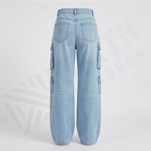 Nouveaux modèles de jeans en denim pour femmes, poches personnalisées avec logo, jeans en coton, vente en gros de jeans en denim pour femmes, pantalons tendance à la mode - Product Image 2