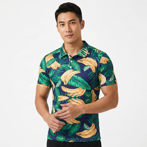 Camisa de Manga Corta con Estampado Tropical de Plátanos para Hombre, Informal, Tejida, 100% Algodón, con Bolsillo, Antiarrugas, Transpirable - Product Image 4