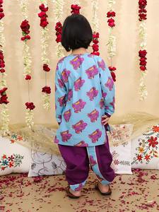 Vestido bordado y a juego para niños paquistaníes para fiestas Eid, bodas y reuniones familiares especiales - Product Image 6