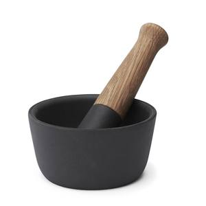 Mortero de estilo tradicional, mortero y mortero pulido brillante, metal de aluminio, uso en la cocina del Hotel - Product Image 2