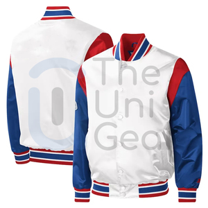 แจ็กเก็ตบอมเบอร์แจ็คเก็ตผู้ชายมาใหม่สไตล์เบสบอลวิทยาลัยพร้อมคอตั้ง - Product Image 1