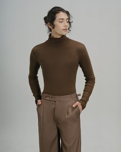 Héritage hommes haute qualité laine col roulé chemise hiver décontracté col montant Style respirant sergé tissé tissu ODM taille adulte - Product Image 5