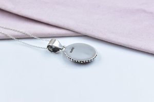 Collar con colgante de turquesa de Dalia Rosa hecho a mano en plata de ley con cadena ajustable de 18 pulgadas para ella - Product Image 5