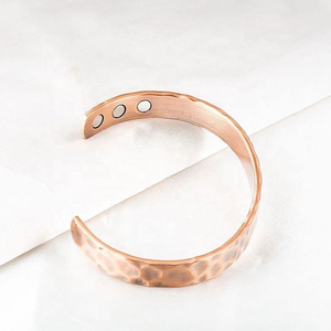Pure Copper <b>Magnetic</b> <b>Bracelet</b> Arthritis Therapy Energy Rose Gold Brass Bangle <b>Bracelets</b> by Decor World Expo - Product Image 1