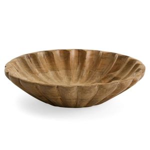 Bol en bois fait main, écologique, lavable, design moderne, élégant et polyvalent pour servir salades et fruits lors de fêtes - Product Image 4