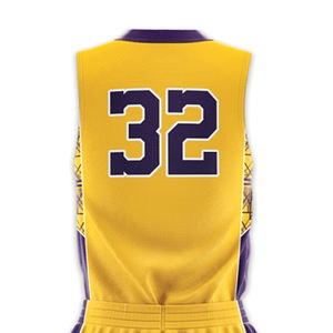 Uniformes de Baloncesto Ligeros 100% Poliéster Transpirables de Secado Rápido sin Mangas, Uniformes de Baloncesto con Impresión por Sublimación Personalizada - Product Image 5