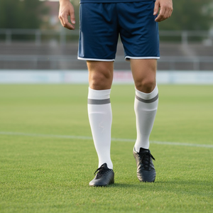 Hot Selling Classic White Silver <b>Striped</b> Athletic Sports <b>socks</b> - Product Image 3