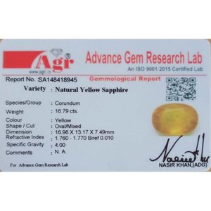 Zafiro Amarillo Natural - 16.79 Quilates, Corte Esmeralda Facetado, Ovalado Marquise, Tonos Marrón/Rojo/Rosa, Tratado Térmicamente - Product Image 4
