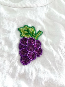 Broche motif brodé fait main, traditionnelle, de luxe, artisanale - Product Image 2