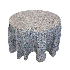 Best Selling 220 Cms Elegant Floral Pattern <b>Tablecloth</b> Handmade 20 Sheeting Soft Durable Cotton Fabric for 8 Seater Tables for - Product Image 5