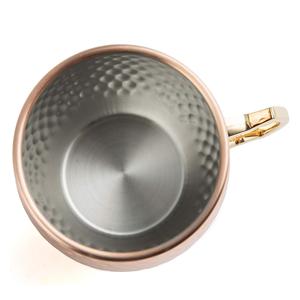 Vente en gros de mugs à Moscow Mule en cuivre martelé écologiques et modernes, avec poignée, OEM ODM, vaisselle en métal pour hôtels, bars, restaurants - Product Image 6