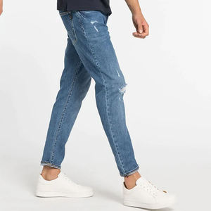 Pantalones de mezclilla de cintura alta ajustados de algodón de alta calidad para mujer, nuevo patrón estampado, logotipo de pierna recta media de talla grande - Product Image 5