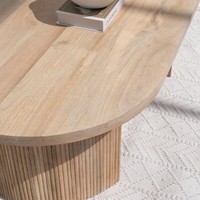 Table basse ovale pliable multifonctionnelle en bois de manguier massif, fabriquée à la main, en bois dur naturel, style moderne