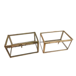 Caja de joyería con incrustaciones de hueso de diseño elegante con tapa de alta calidad, caja de joyería con perilla de latón para el hogar, caja de joyería decorativa - Product Image 6