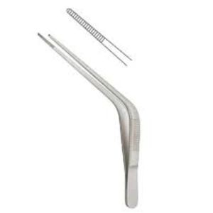 Pinces à épiler avec pointe dentelée en acier inoxydable, disponibles en version droite et incurvée, polies/brutes/multicolores - Product Image 1