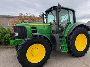 Tracteur agricole JD 6830 John Deere 6830 4WD, tracteur à roues vertes, haute productivité, transmission par engrenages, équipement agricole - Product Image 3