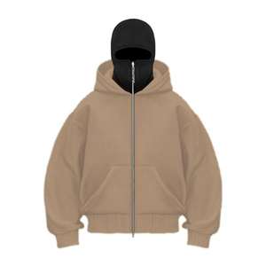 Sudadera con Capucha y Pasamontañas Bordado con Logotipo Personalizado para Hombre, Diseño de Doble Capa, Cierre Completo, Talla Grande, Diseño 3D Extragrande - Product Image 5