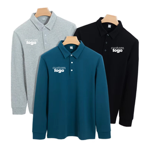 Camisa de Manga Larga para Hombre, Calidad Premium, Tejido de Punto, Estampado Sólido, Resistente a las Arrugas, Ecológica, Casual, 300 Gramos, Otoño Invierno - Product Image 2