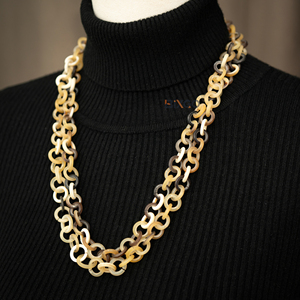 Collar largo de cuerno de búfalo Natural de nuevo diseño al por mayor para mujer, cadena de eslabones de moda, accesorios de moda, regalo, origen de Vietnam - Product Image 2