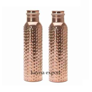 ขวดทรงกระบอกทำจากทองแดงทำด้วยมือพร้อมฝาปิดดีไซน์ทันสมัยเป็นมิตรกับสิ่งแวดล้อมสำหรับการจัดเก็บของขวัญที่สวยงาม - Product Image 4