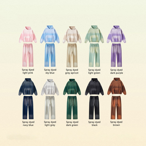 ¡Novedad de 2024! Sudadera con capucha de lavado Vintage con logotipo personalizado para hombre, sudadera de lavado ácido de peso pesado en talla grande para invierno - Product Image 2