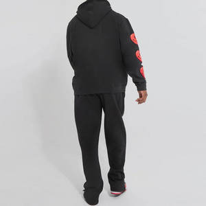 Unisex 100% algodón 500gsm Sudadera con capucha alta calidad bordado Puff Anti-encogimiento de gran tamaño 6XL polar hombres venta al por mayor en blanco - Product Image 6