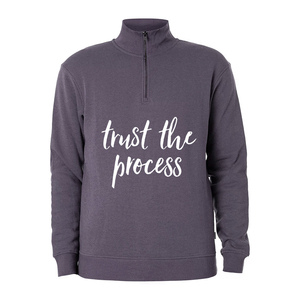 Sweat-shirt à quart de fermeture éclair en coton doux pour hommes adultes col montant chaud plus épais taille XS sweat-shirt pour hommes - Product Image 4