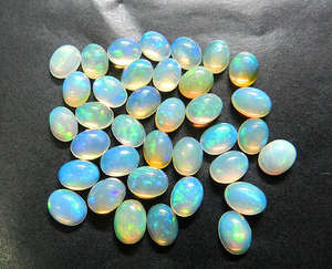 Ethiopian <b>Opal</b> Multi Fire Welo Cabochon Flat Back Natural Loose Gemstone Crystal Mix Sizes & Shape for Jewelry <b>Pendant</b> <b>Necklace</b> - Product Image 2