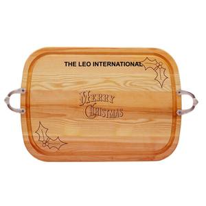 Plateau de Noël de style européen en fer, forme ronde avec poignée en corde, plateau de Noël très vendu, qualité supérieure - Product Image 4