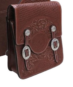 Bolsas de sillín de salto ecuestre de cuero genuino de alta calidad, ropa de equitación occidental mecanizada a mano para caballos - Product Image 3