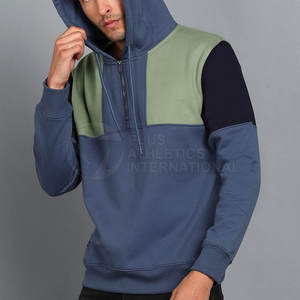 Sudadera con Capucha para Hombre, 100% Algodón, Personalizable al por Mayor, de Alta Calidad, Corte Ajustado, Básica, con Media Cremallera, 2026 - Product Image 3