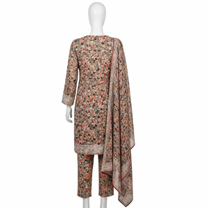 Conjuntos de gasa antiestáticos para mujer con estampado de descarga, traje ligero y suave de dos piezas, ropa informal elegante para oficina, traje de moda - Product Image 3