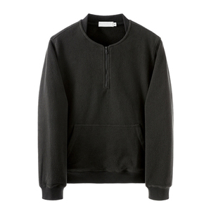 Demi Zip Sweat pull hommes polaire pull demi-zip écologique sweat tricoté pour hommes bio Zip Sweat - Product Image 2