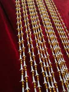 Tuberose and Golden Beads String Flower Garland Birthday <b>Party</b> Decoration Event Decor Wedding Backdrop and <b>Props</b> - Product Image 5