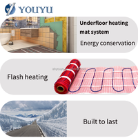 Facile à installer Système de chauffage par le sol radiant électrique sous le carrelage avec thermostatique contrôlé par WiFi