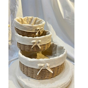 Panier de rangement Design circulaire Nouveau et tendance Décoration et organisation écologiques Paniers de rangement tissés à la main en papier pour la maison - Product Image 2