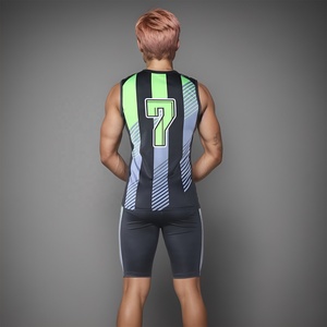 Conjuntos de Uniformes de Fútbol de Sublimación 7V7 Unisex para Adultos, Camisetas de Compresión Personalizadas, Pantalones Cortos Transpirables de Secado Rápido, Talla Grande 100% - Product Image 6