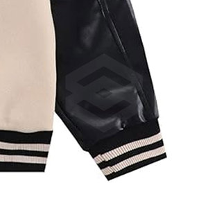 Chaqueta de invierno de manga larga de último diseño de alta calidad para hombre, chaqueta deportiva con bordado de chenilla y letras - Product Image 6