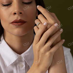 แหวนเพชรมอยส์ซอไนท์แฟชั่นมาใหม่แหวนอินเดียทอง10K สีเหลืองทองแหวนผู้ผลิตรูปแบบผู้จัดจำหน่าย - Product Image 6