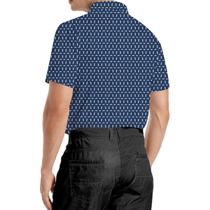 Venta al por mayor de camisetas informales de manga corta de poliéster de punto transpirable de secado rápido con estampado floral frontal con logotipo personalizado para hombre - Product Image 3