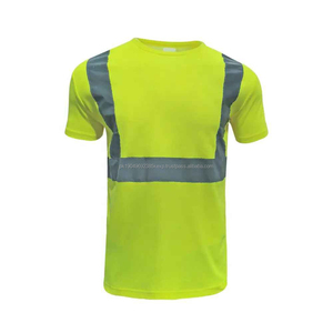 2025 Premium Safety Wear Custom Logo Wholesale high vis <b>Shirts</b> 100% Polyester Waterproof Reflective Safety T <b>shirt</b> for men - Product Image 1