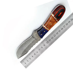 Cuchillo de caza de acero de Damasco personalizable de la mejor tendencia en estilo de cuchillos japoneses cuchillo de caza para acampar al aire libre al por mayor - Product Image 5