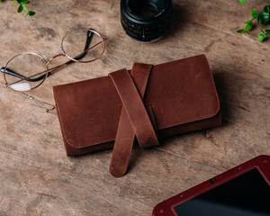 Organisateur de câbles compact de luxe en cuir véritable, étanche, antichoc, utilisation quotidienne, couleur personnalisable, logo en gros, LCO-0053 - Product Image 6