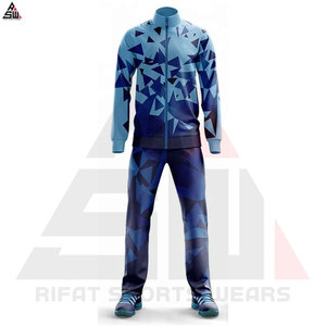 Sublimation Printed Casual Solid Winter Adult Unisex Fleece <b>Tracksuit</b> 100% Cotton <b>White</b> Blue Elastic Waist Plus Size High - Product Image 5