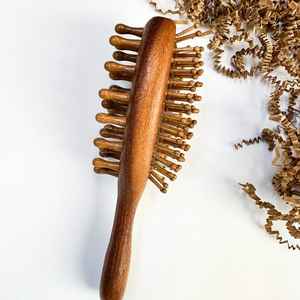 High Quality Wooden <b>Massage</b> Comb Natural Wood Wide Tooth <b>Hair</b> Care <b>Scalp</b> <b>Massage</b> Tool - Product Image 1