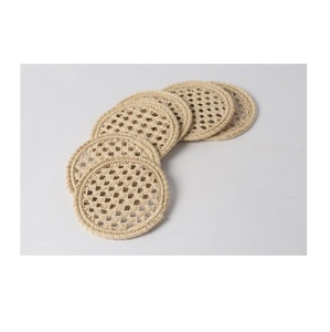 Posavasos Rústicos Hechos a Mano con Fibra de Rafia para Café, Té, Vino, Bebidas, Mesa de Comedor, Sala de Estar, Decoración Bohemia - Product Image 4
