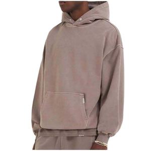 เสื้อฮู้ดดี้พื้นฐานสำหรับผู้ชาย เสื้อผ้าและสตรีทแวร์ ผ้าฝ้ายฟลีซ ย้อมสีพื้น ออกแบบโลโก้ได้ตามต้องการ เสื้อฮู้ดดี้ผู้ชายสำหรับฤดูหนาว ปี 2026 - Product Image 1